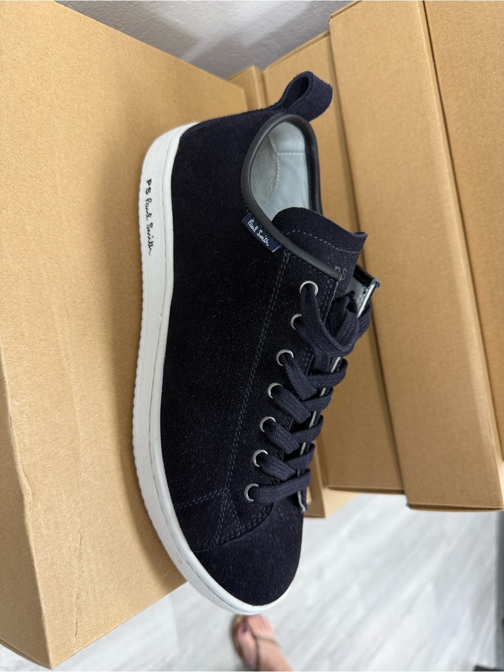 Paul Smith Navy Suede Men’s Casual Lace-Up Sneaker